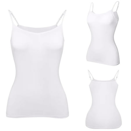MPWEGNP Women s Summer Tank Top Yoga Gym Sleeveless Camisole Plus Size Underwear with Chest Pad