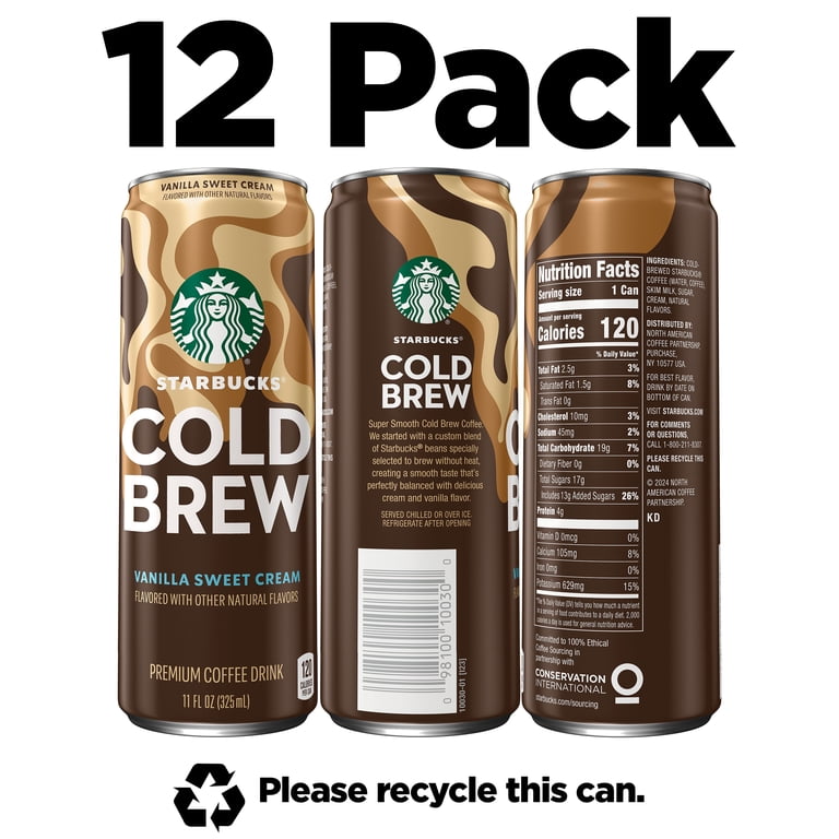 Starbucks Cold Brew Vanilla Sweet Cream, 11 fl oz, 12 Pack photo 2