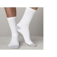 thumbnail image 4 of 3-12 Pairs Mens Sports White 2 Tones Athletic Cotton Crew Socks Size 9-11 10-13, 4 of 6