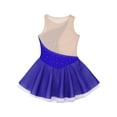 thumbnail image 4 of Miaeowve Kids Girls Figure Ice Skating Dress Rhinestones Sleeveless Gymnastic Leotard Ballet Tutu Royal Blue 16, 4 of 7