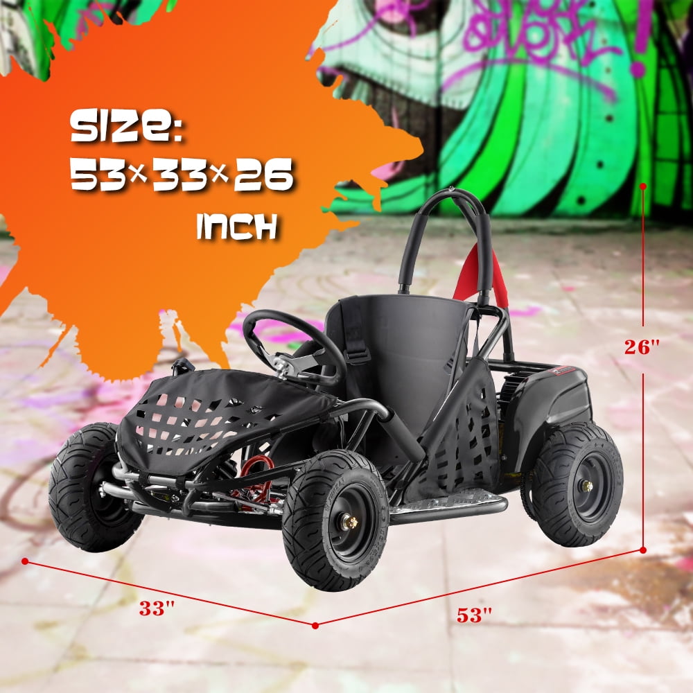 Hoverheart 1 Seater 1000W Electric Go-Kart - Black