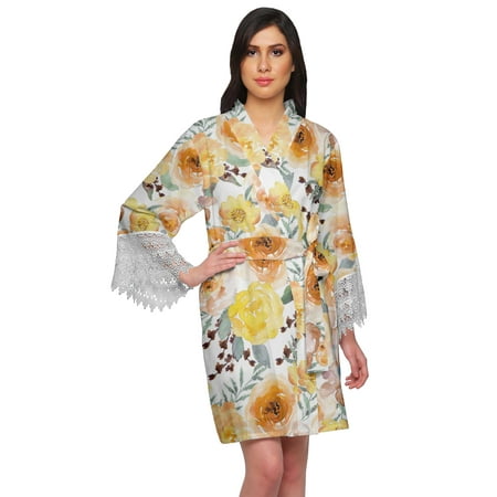 

Moomaya Bride Getting Ready Shirt Cotton Short Robes For Women Bath Robe Girls