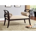 thumbnail image 2 of Bowery Hill Scrolled Arm Bedroom Bench in Espresso, 2 of 2