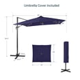 thumbnail image 5 of FLAME&SHADE 9×9FT Square Cantilever LED Umbrella For Your Outdoor Space – 240g Solution-Dyed Fabric, Aluminum Frame, and Innovative 360° Rotation System,Navy Blue, 5 of 6