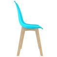 thumbnail image 3 of vidaXL Dining Chairs 4 pcs Blue Plastic, 3 of 5