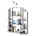 thumbnail image 3 of Pemberly Row Modern Wall Unit Bookshelf in Gray Faux Birch Wood, 3 of 5