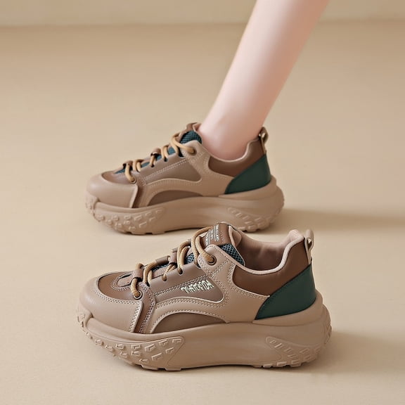 Casual Women'S Sneakers with a Chunky Platform And Thick Soles for Daily Wear in The Fall., Women Shoes