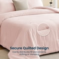 thumbnail image 4 of Sleep Zone 85gsm Luxury Plush Solid Microfiber Comforter Set, All Season Ultra Soft Bedding, Twin/Twin-XL Pink, 4 of 10