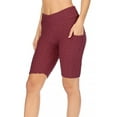 thumbnail image 4 of Women's High Waist Pockets Mesh Athletic Running Yoga Gym Biker Shorts, 4 of 6