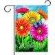 thumbnail image 5 of Bandera de jardín con diseño de mariposas, girasoles y margaritas, de 30 x 45 cm, doble cara, con flores de verano y mariposas de primavera., 5 of 5