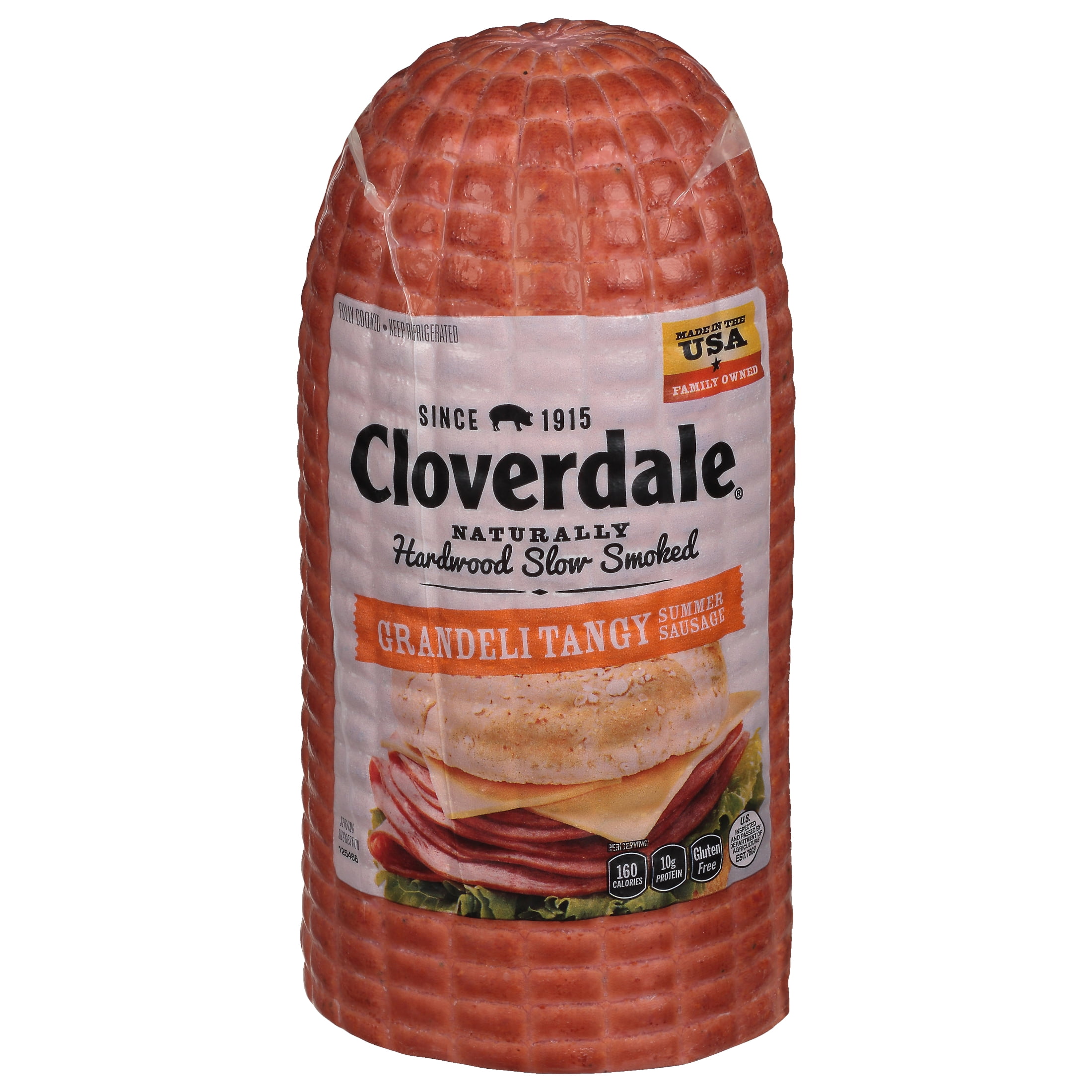 Cloverdale Foods Slow Smoked Grandeli Tangy Summer Sausage, Service