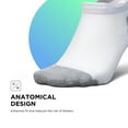 thumbnail image 5 of Feetures Elite Max Cushion No Show Tab Ankle Socks - Sport Sock with Targeted Compression - New White, S (1 Pair), 5 of 8