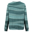 thumbnail image 3 of WREESH Womens Fashion Sweatshirt Casual Crewneck Sweatshirt Print Pullover Loose Fit Long Sleeve Tops Round-Neck Pullover Tops Comfortable Blouse Sweatshirt Light Blue, 3 of 4