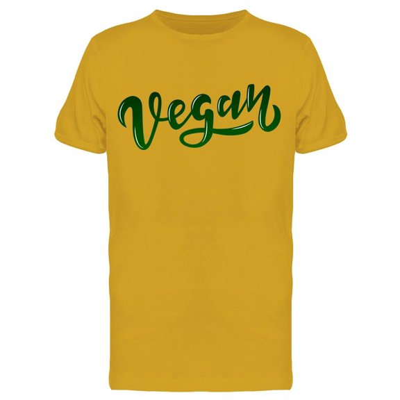 Vegan Hand Drawn Lettering T-Shirt Men -Image by Shutterstock, Male 3X-Large