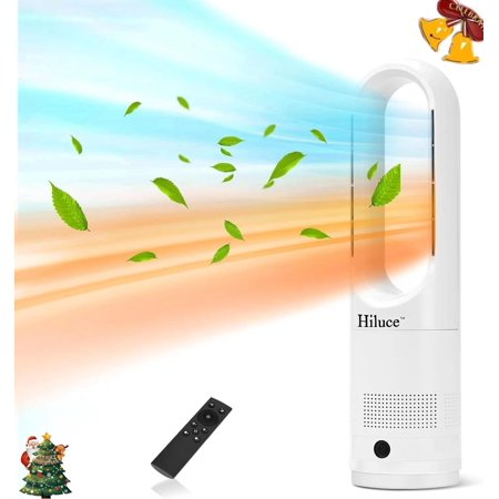 ll Seson Bldeless Fn, 1400W Spce Heter & 40W Tower Fn Combo with Remote,25dB Quiet Heter Fn Combo for Indoor Use,Tip Over nd Overhet Protection 80°Oscilltion,8Levels, 9H Timer,22"