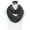Black, variant on Premium Plaid Stitched Jean Infinity Loop Circle Scarf