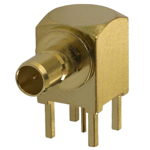 Pack of 2 14214675 Conn Mini-SMB 0Hz to 4GHz 75Ohm Solder RA Thru-Hole RCP Gold, Bulk, RoHS