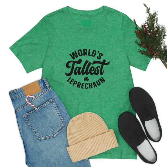 World's Tallest Leprechaun Green  Unisex Jersey Short Sleeve Tee