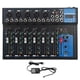 thumbnail image 4 of Mezclador de sonido de 7 canales, conexión inalámbrica Bluetooth, consola de tablero de sonido Digital para escenario de estudio, transmisión en vivo, enchufe europeo de 220V, 4 of 10
