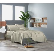 PURE BAMBOO Sheets Full Size Bed Sheets 4 Piece Set, Genuine 100% Organic Bamboo Viscose Derived, Soft & Cooling, Double Stitching, 16 Deep Pockets (Full, Birch)