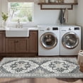 thumbnail image 4 of Roxstand 2'x5' Washable Runner Rug for Hallway Entrance Bedroom Entryway, Vintage Non Slip Stain Resistant Kitchen Rugs, Black, 4 of 10