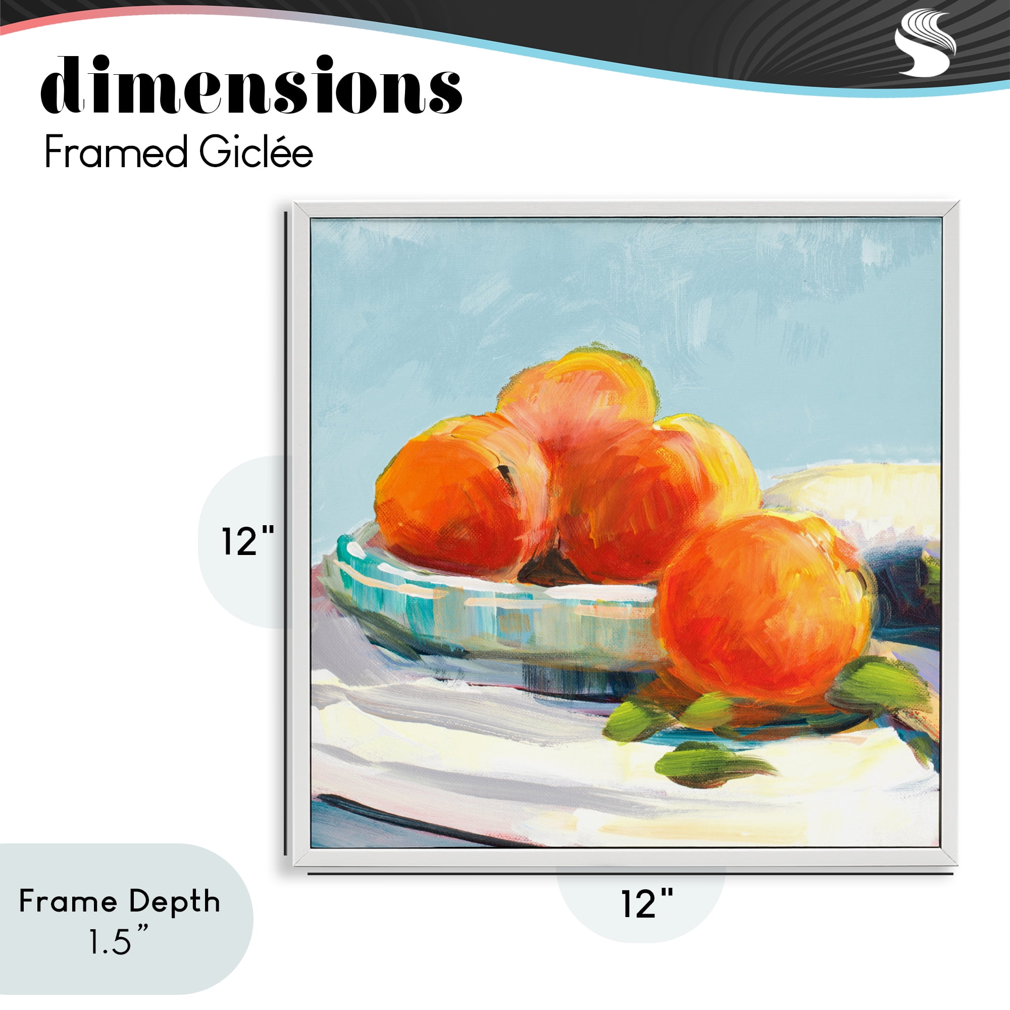 Stupell Industries Citrus Plantation Still Life White Framed Giclee Art, design by Jane Slivka