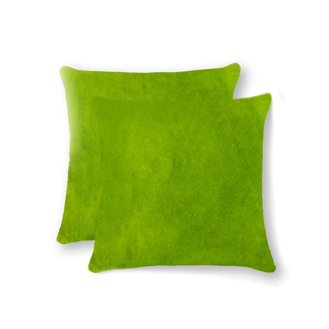 Natural Torino Geneva Color Cowhide Pillow | 2-Pack | 18"x18"