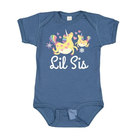 

Inktastic Lil Sis Unicorn Girls Sister Gift Baby Girl Bodysuit