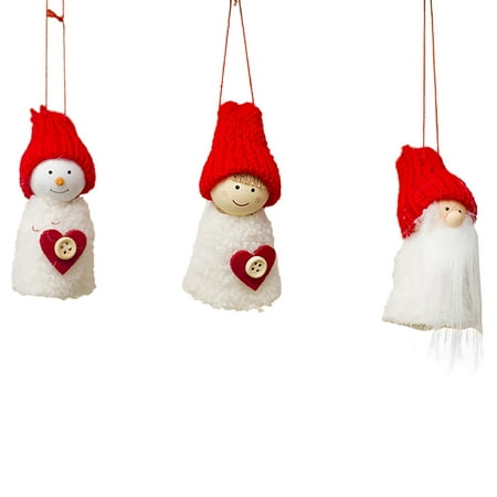 

Veki Christmas Decorations Wooden Doll Pendant Mini Doll Pendant Christmas Garland with Lights 16 Ft