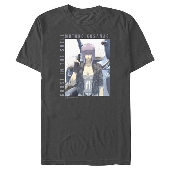 Mens Ghost in the Shell Stand Alone Complex Photo Motoko Kusanagi T Shirt