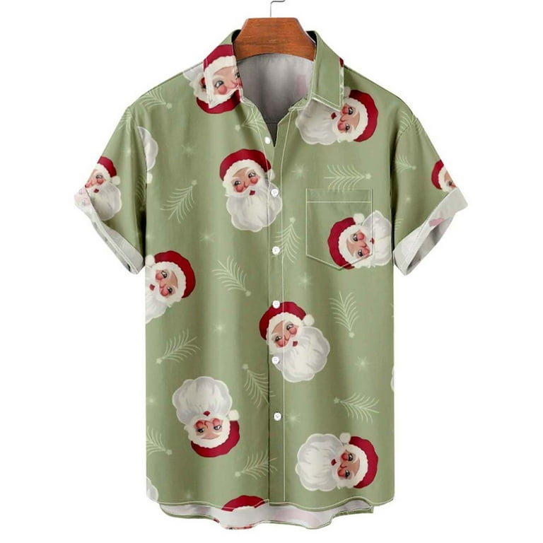 Christmas short sleeve store button down