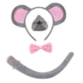 thumbnail image 4 of Disfraz de ratón para niños, diadema con orejas de ratón, accesorios de cosplay, tocado de animal Estilizar un, 4 of 9