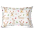 thumbnail image 2 of GZHJMY Rabbit Queen Pillowcase Super Soft Cozy Plush Pillow Case with Zipper for Sofa Bed Couch, 20 x 30 Inch, 2 of 7