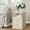 Beige - with Door, variant on May in Color End Tables for Bedroom with Storage Shelf & Door, Set of 2 Nightstand, Small Side Table for Living Room, Dorm, Faux 2-Drawer Bedside Table, Black