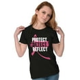 thumbnail image 3 of Breast Cancer Protect Detect Reflect Womens Slim Fit Graphic Tee Brisco Brands S, 3 of 5