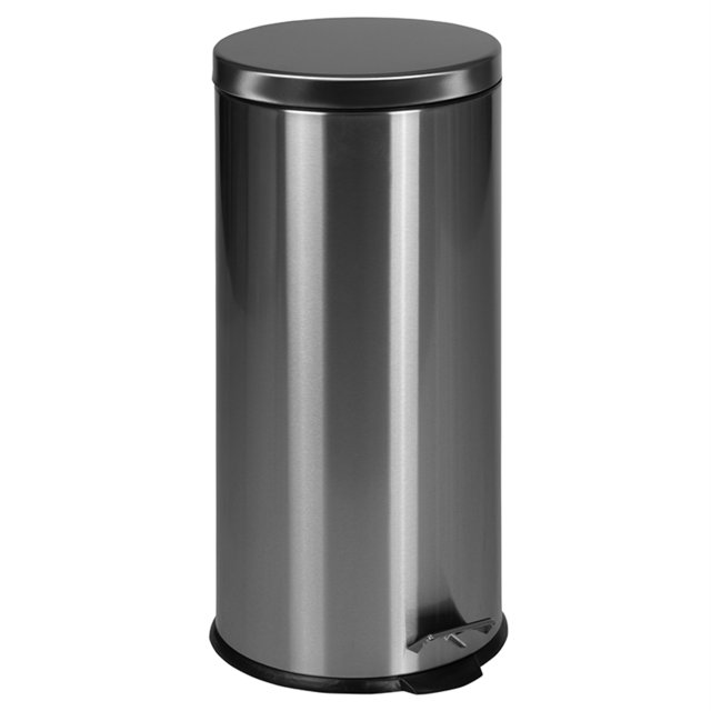 Bote de basura escalonado Flash Furniture Acero Inoxidable Resistente a Huellas Dactilares 30 L
