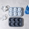 thumbnail image 4 of Baseball Ice Cube Tray with 6 Ball Compartments for Cocktails Soda and Summer Drinks Reusable Plastic Kitchen Freezer Mold, 4 of 6