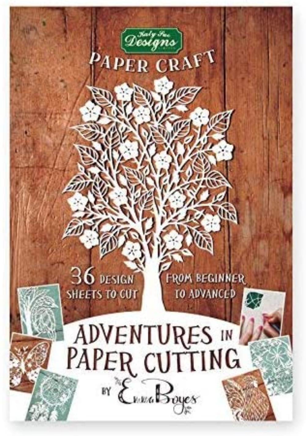 Perfect for Beginners: Turn a Single Piece of Paper into a Work of Art Papercut Templates Designs and Patterns Paper Cutting Kit Series One 