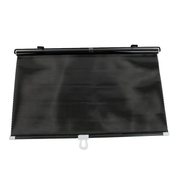 Unique Bargains 51" x 19.6" Retractable Car Side Window Sun Shade Roller Protector Black