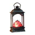 thumbnail image 3 of Lámpara de chimenea con forma de farol, decoración navideña, lámpara de fuego para mesa de festival, porche Plata, 3 of 8