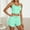 Mint Green17, variant on TANYSU Maternity Women Pajama Sets V-Neck Sleeveless Lace Trim Sleepwear With Shorts Set 2 Piece Solid Color Nightwear For Mother-to-be
