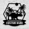 thumbnail image 2 of Craftnamesign Custom Triceratops Dinosaur Metal Wall Art LED Light, Custom Jurassic Dino Name Sign, 2 of 5