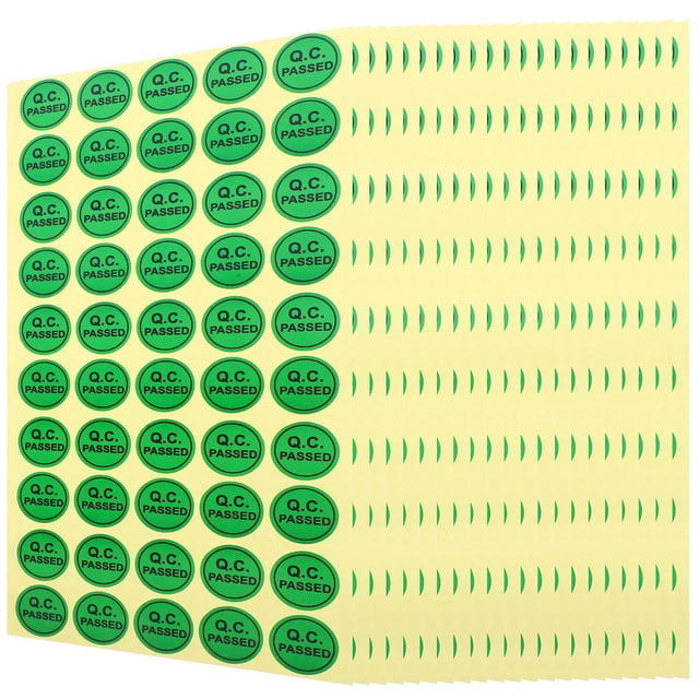 unbranded 1000Ud Pegatinas De Etiqueta Qc Passed Para Uso En Estantes Y Control De Calidad