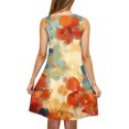 thumbnail image 4 of Women’s Sleeveless Floral Sundress Summer Casual Swing Dress Loose Fit Tank Dress Beach Vacation A Line Dresses, 4 of 4