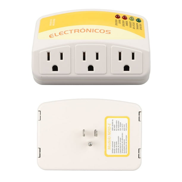 3 Outlet Power Strip Surge Protector, 1440W Protector de Sobretensions Electrónicas Universales Ee. Uu. Conectacia de Sobrecarga de 120 V para refrigerador
