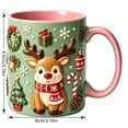 thumbnail image 3 of Trovenix Reindeer Coffee Mug 2D Ceramic Christmas Cup, Hot Cocoa Milk Tea Drinking Mug for Home Office, Festive Holiday Gift for Family, 3 of 7