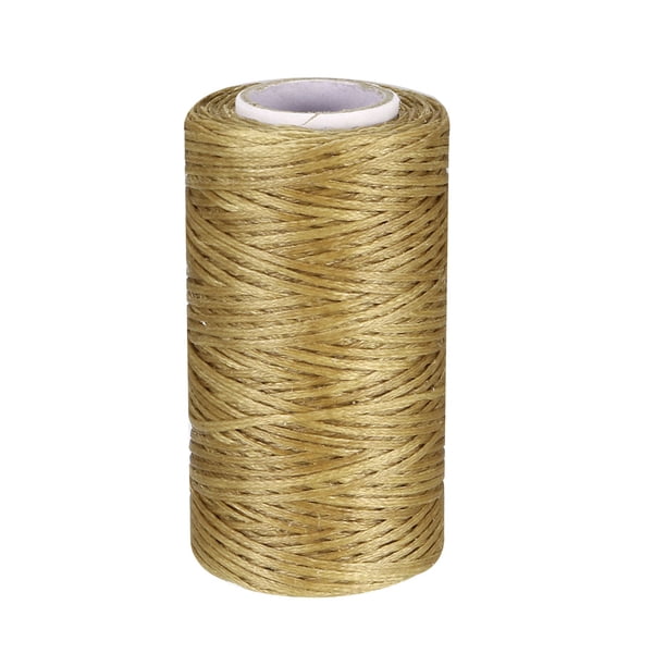 Hilo encerado de costura Uxcell de 4'' para cuero marrón 1 pieza
