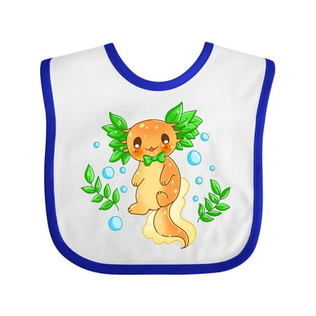 

Inktastic Cute Orange and Green Axolotl Gift Baby Boy or Baby Girl Bib