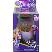 Polly Pocket Double Play Skating Compact, 2-in-1 Playset with 2 Micro Dolls & 16 Accessories