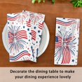 thumbnail image 6 of Iauyy Satin Napkins Set of 6- Liberty 4th Of July DIY Printing Decoration Cloth Napkin- Easy Care for Home/Party, 6 of 8